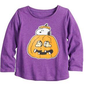 🎃Peanuts Snoopy Glow-in-the-Dark Halloween  Tee for Toddler Girls 24 mos NWT